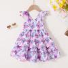 imageYOUNGER TREE Toddler Baby Girls Dress Summer Ruffle Sleeve Halter Casual Kids Beach SundressButterfly