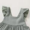 imageYOUNGER TREE Toddler Baby Girls Dress Summer Ruffle Sleeve Halter Casual Kids Beach SundressGreen