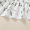 imageYOUNGER TREE Toddler Baby Girls Dress Summer Ruffle Sleeve Halter Casual Kids Beach SundressGreen Floral