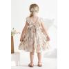 imageYOUNGER TREE Toddler Baby Girls Dress Summer Ruffle Sleeve Halter Casual Kids Beach SundressKhaki Flower