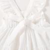 imageYOUNGER TREE Toddler Baby Girls Dress Summer Ruffle Sleeve Halter Casual Kids Beach SundressWhite Dress