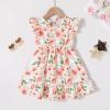 imageYOUNGER TREE Toddler Dress Baby Girl Summer Clothes Ruffle Sleeve Floral Smock Beach Boho Dresses Sundress Pink Floral 56X
