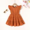 imageYOUNGER TREE Toddler Dress Baby Girl Summer Clothes Ruffle Sleeve Smock Beach Boho Dresses SundressBurnt Orange