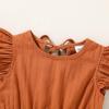 imageYOUNGER TREE Toddler Dress Baby Girl Summer Clothes Ruffle Sleeve Smock Beach Boho Dresses SundressBurnt Orange