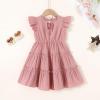 imageYOUNGER TREE Toddler Dress Baby Girl Summer Clothes Ruffle Sleeve Smock Beach Boho Dresses SundressDark Pink