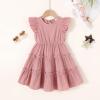 imageYOUNGER TREE Toddler Dress Baby Girl Summer Clothes Ruffle Sleeve Smock Beach Boho Dresses SundressDark Pink