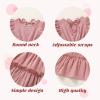 imageYOUNGER TREE Toddler Dress Baby Girl Summer Clothes Ruffle Sleeve Smock Beach Boho Dresses SundressDark Pink