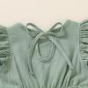 imageYOUNGER TREE Toddler Dress Baby Girl Summer Clothes Ruffle Sleeve Smock Beach Boho Dresses SundressGreen