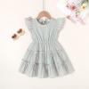 imageYOUNGER TREE Toddler Dress Baby Girl Summer Clothes Ruffle Sleeve Smock Beach Boho Dresses SundressGrey