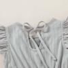 imageYOUNGER TREE Toddler Dress Baby Girl Summer Clothes Ruffle Sleeve Smock Beach Boho Dresses SundressGrey