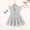 imageYOUNGER TREE Toddler Dress Baby Girl Summer Clothes Ruffle Sleeve Smock Beach Boho Dresses SundressGrey
