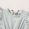 imageYOUNGER TREE Toddler Dress Baby Girl Summer Clothes Ruffle Sleeve Smock Beach Boho Dresses SundressGrey
