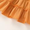 imageYOUNGER TREE Toddler Dress Baby Girl Summer Clothes Ruffle Sleeve Smock Beach Boho Dresses SundressOrange Brown