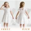 imageYOUNGER TREE Toddler Dress Baby Girl Summer Clothes Ruffle Sleeve Smock Beach Boho Dresses SundressWhite