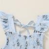 imageYOUNGER TREE Toddler Girl Dress Baby Girls Summer Clothes Ruffle Sleeve Floral Smock Beach Boho Dresses SundressBlue Floral