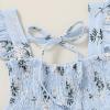 imageYOUNGER TREE Toddler Girl Dress Baby Girls Summer Clothes Ruffle Sleeve Floral Smock Beach Boho Dresses SundressBlue Floral