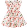 imageYOUNGER TREE Toddler Dress Baby Girl Summer Clothes Ruffle Sleeve Floral Smock Beach Boho Dresses Sundress Pink Floral 56X