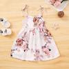 imageYOUNGER TREE 15T Toddler Kids Girls Summer Dress Sling Blue Floral Casual Dress Pattern Girls Party Dress SleevelessBeige Floral Dress