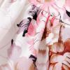 imageYOUNGER TREE 15T Toddler Kids Girls Summer Dress Sling Blue Floral Casual Dress Pattern Girls Party Dress SleevelessBeige Floral Dress