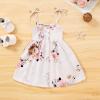 imageYOUNGER TREE 15T Toddler Kids Girls Summer Dress Sling Blue Floral Casual Dress Pattern Girls Party Dress SleevelessBeige Floral Dress