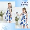 imageYOUNGER TREE 15T Toddler Kids Girls Summer Dress Sling Blue Floral Casual Dress Pattern Girls Party Dress SleevelessBlue Flora Strap Dress