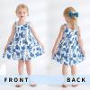 imageYOUNGER TREE 15T Toddler Kids Girls Summer Dress Sling Blue Floral Casual Dress Pattern Girls Party Dress SleevelessBlue Floral