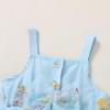 imageYOUNGER TREE 15T Toddler Kids Girls Summer Dress Sling Blue Floral Casual Dress Pattern Girls Party Dress SleevelessBlue Floral Tulle Sling Dress