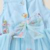 imageYOUNGER TREE 15T Toddler Kids Girls Summer Dress Sling Blue Floral Casual Dress Pattern Girls Party Dress SleevelessBlue Floral Tulle Sling Dress