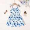 imageYOUNGER TREE 15T Toddler Kids Girls Summer Dress Sling Blue Floral Casual Dress Pattern Girls Party Dress SleevelessBlue Florala