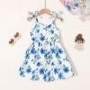 imageYOUNGER TREE 15T Toddler Kids Girls Summer Dress Sling Blue Floral Casual Dress Pattern Girls Party Dress SleevelessBlue Florala