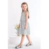 imageYOUNGER TREE 15T Toddler Kids Girls Summer Dress Sling Blue Floral Casual Dress Pattern Girls Party Dress SleevelessBlue Floralb