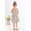 imageYOUNGER TREE 15T Toddler Kids Girls Summer Dress Sling Blue Floral Casual Dress Pattern Girls Party Dress SleevelessPink Florala