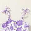 imageYOUNGER TREE 15T Toddler Kids Girls Summer Dress Sling Blue Floral Casual Dress Pattern Girls Party Dress SleevelessPurple Flowers