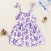 imageYOUNGER TREE 15T Toddler Kids Girls Summer Dress Sling Blue Floral Casual Dress Pattern Girls Party Dress SleevelessPurple Flowers