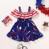imageYOUNGER TREE 4th of July Toddler Baby Girl Dress Independence Day Outfit Kids American Flag Stars ClothesBluered2