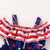 imageYOUNGER TREE 4th of July Toddler Baby Girl Dress Independence Day Outfit Kids American Flag Stars ClothesBluered2