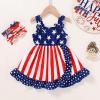 imageYOUNGER TREE 4th of July Toddler Baby Girl Dress Independence Day Outfit Kids American Flag Stars ClothesBluered4