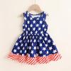 imageYOUNGER TREE 4th of July Toddler Baby Girl Dress Independence Day Outfit Kids American Flag Stars ClothesBluered7