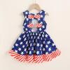 imageYOUNGER TREE 4th of July Toddler Baby Girl Dress Independence Day Outfit Kids American Flag Stars ClothesBluered7