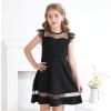 imageYOUNGER TREE Girls Dress Summer Sleeveless Round Neck Mesh A Line Casual Dresses with Pockets 613 YearsBlack