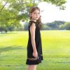 imageYOUNGER TREE Girls Dress Summer Sleeveless Round Neck Mesh A Line Casual Dresses with Pockets 613 YearsBlack