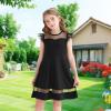 imageYOUNGER TREE Girls Dress Summer Sleeveless Round Neck Mesh A Line Casual Dresses with Pockets 613 YearsBlack