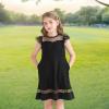 imageYOUNGER TREE Girls Dress Summer Sleeveless Round Neck Mesh A Line Casual Dresses with Pockets 613 YearsBlack