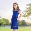imageYOUNGER TREE Girls Dress Summer Sleeveless Round Neck Mesh A Line Casual Dresses with Pockets 613 YearsBlue