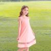imageYOUNGER TREE Girls Dress Summer Sleeveless Round Neck Mesh A Line Casual Dresses with Pockets 613 YearsPink
