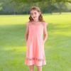 imageYOUNGER TREE Girls Dress Summer Sleeveless Round Neck Mesh A Line Casual Dresses with Pockets 613 YearsPink