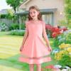 imageYOUNGER TREE Girls Dress Summer Sleeveless Round Neck Mesh A Line Casual Dresses with Pockets 613 YearsPink