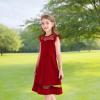 imageYOUNGER TREE Girls Dress Summer Sleeveless Round Neck Mesh A Line Casual Dresses with Pockets 613 YearsRed