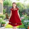 imageYOUNGER TREE Girls Dress Summer Sleeveless Round Neck Mesh A Line Casual Dresses with Pockets 613 YearsRed
