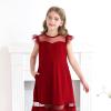 imageYOUNGER TREE Girls Dress Summer Sleeveless Round Neck Mesh A Line Casual Dresses with Pockets 613 YearsRed